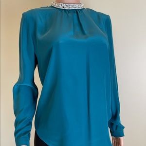 Amanda Uprichard Blouse Blouse Gem Neck Detail